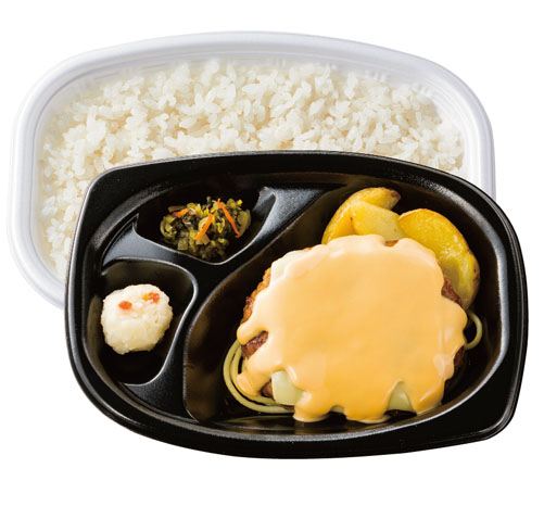 4種のこぼれチーズハンバーグステーキ弁当